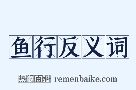 鱼行反义词是什么意思的图片
